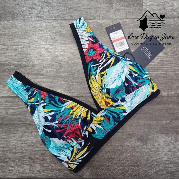 Tommy Hilfiger Floral V Neck Bikini Top Size XS - Picture 3 of 6